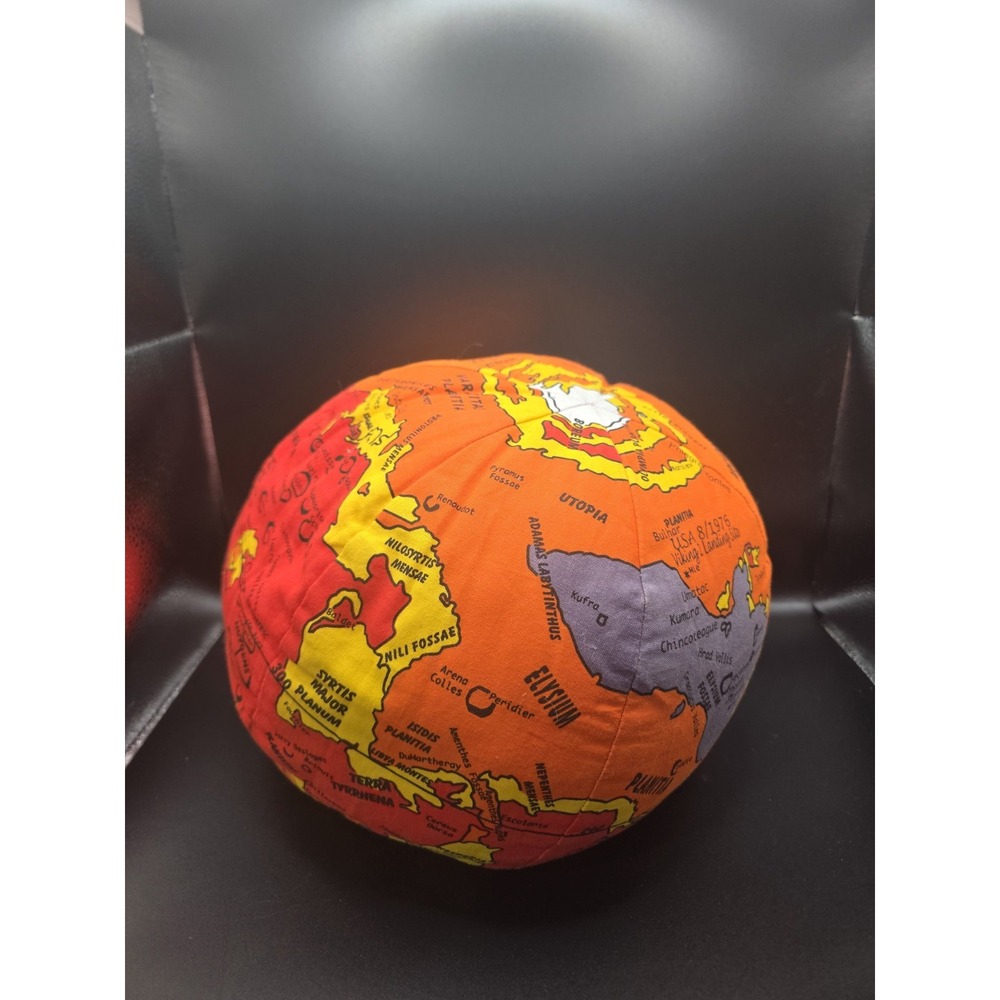Vintage Hugg-A-Planet Mars Globe Plush - XTC Products - Astronomy Educational